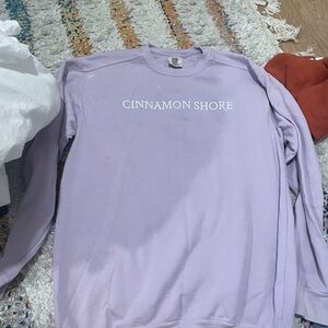 cinnomen shores oversized sweatshirt- oversized crew, spots pictured